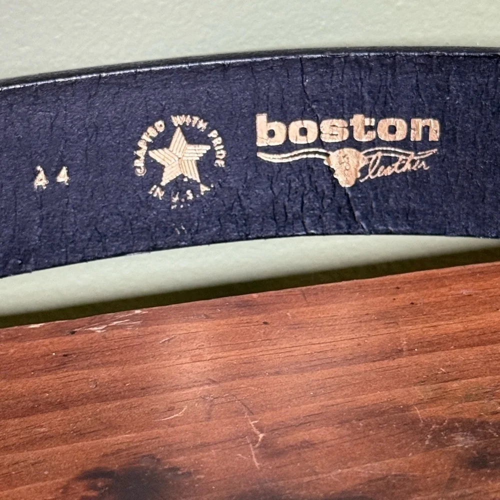 Boston‎ Leather Men's Black Belt E.M.S. Fire Police Postal Worker Black Leather